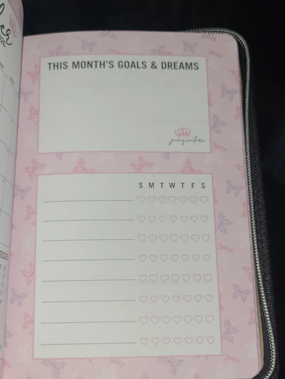 Juicy Couture Pink Keep It Juicy 18-Month Planner with Gold Pen